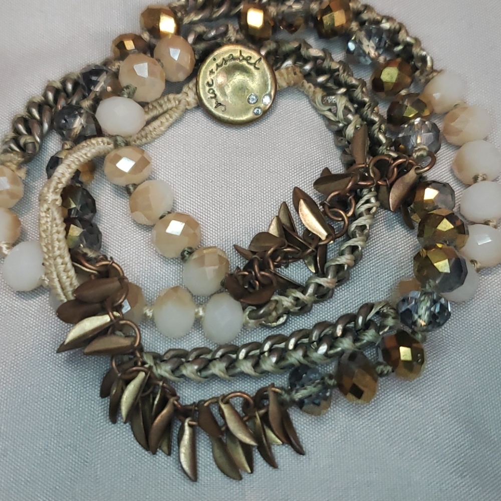Fringe, bead wrap bracelet